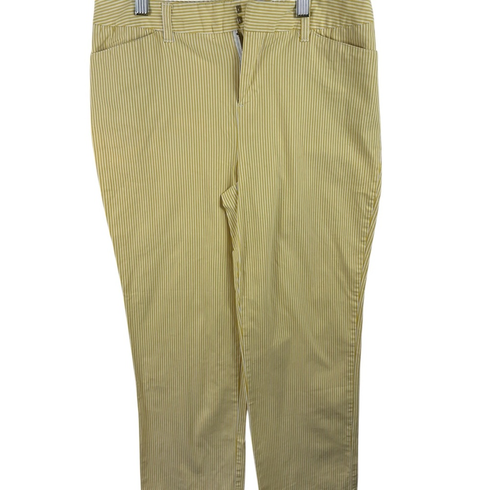 Chadwicks Yellow/White Striped Pants, Size 6
